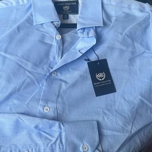 REPORT Mens Blue Button Down Dress Shirt NWT L